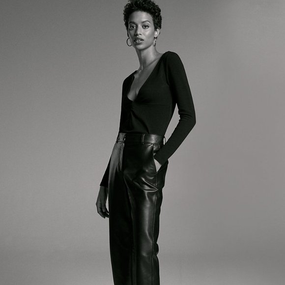 Aritzia Babaton Plunge Longsleeve V-neck - Picture 3 of 13